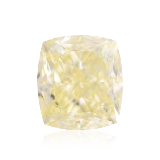 2.01 Carat Fancy Light Yellow Cushion Diamond VVS2 GIA