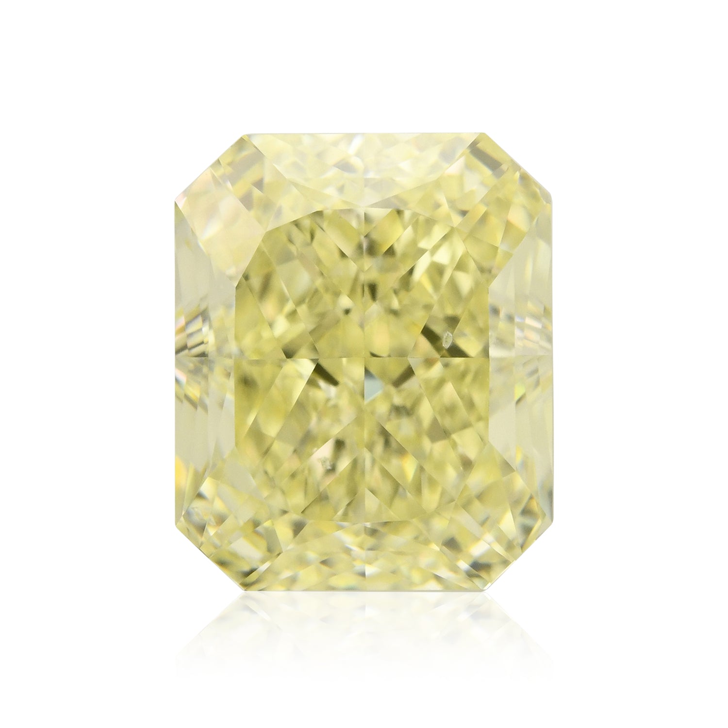 2.01 Carat Light Yellow Radiant Diamond SI1 GIA