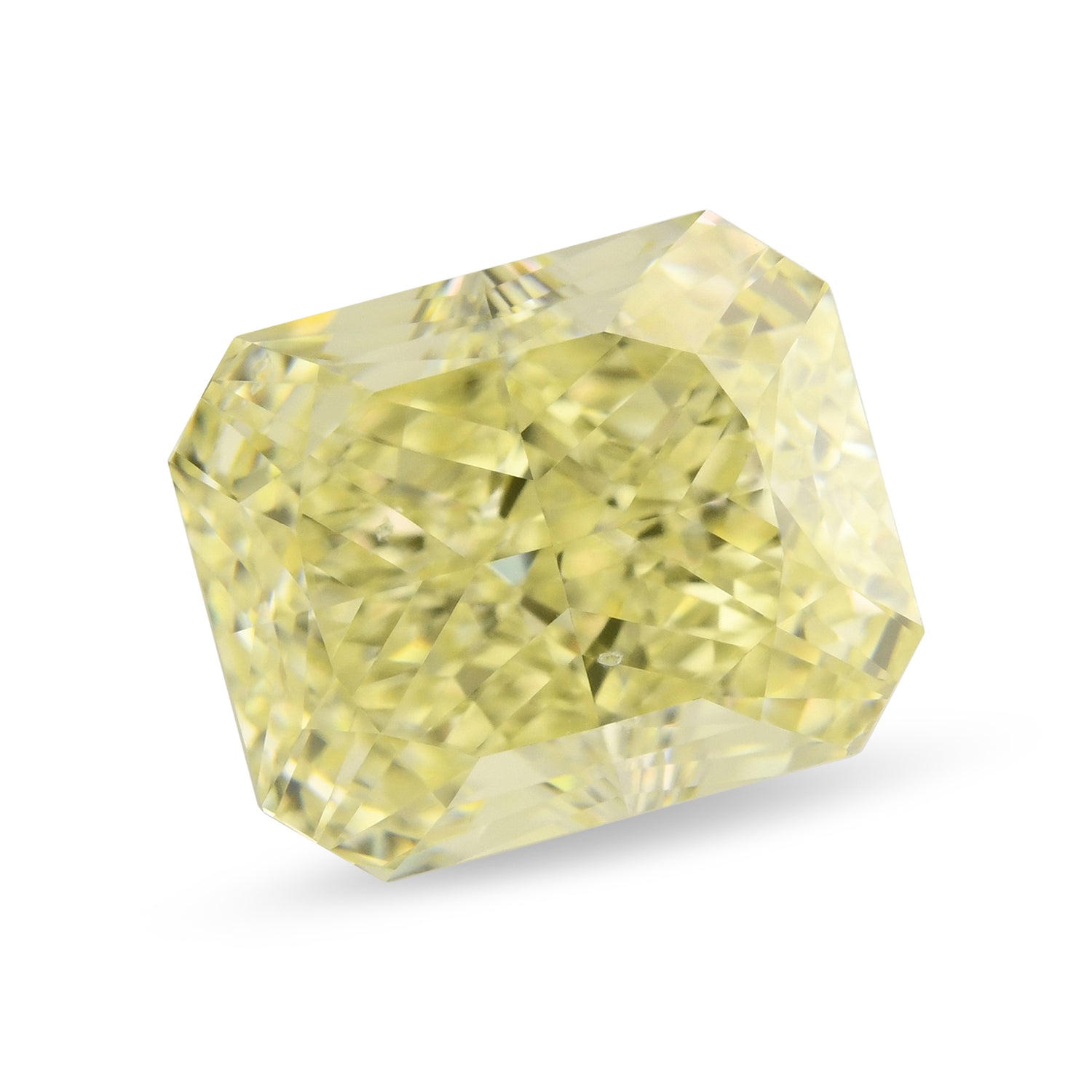 2.01 Carat Light Yellow Radiant Diamond SI1 GIA