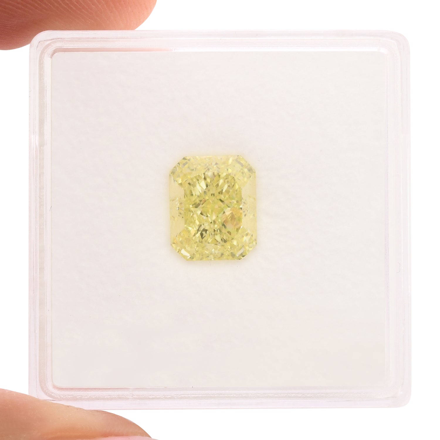 2.01 Carat Light Yellow Radiant Diamond SI1 GIA