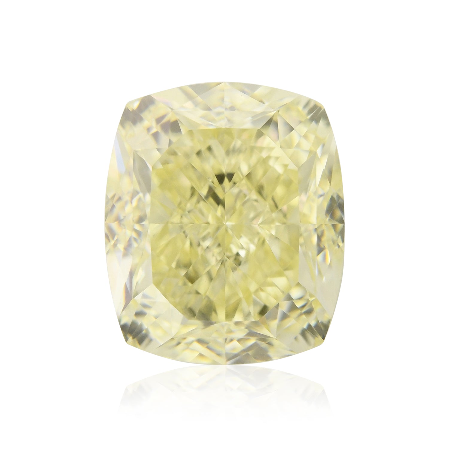 2.01 Carat Light Yellow Cushion Diamond VS1 GIA