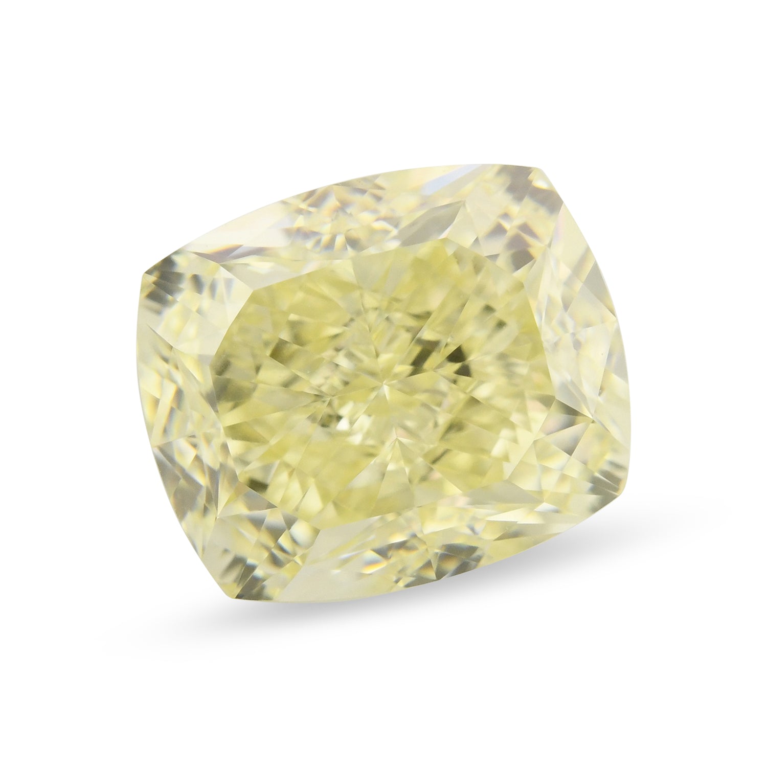 2.01 Carat Light Yellow Cushion Diamond VS1 GIA