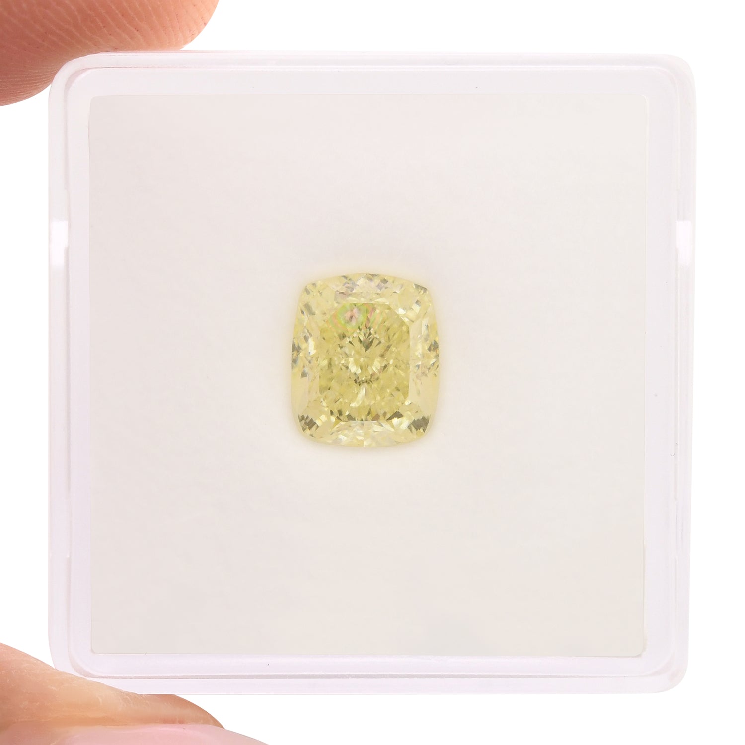 2.01 Carat Light Yellow Cushion Diamond VS1 GIA