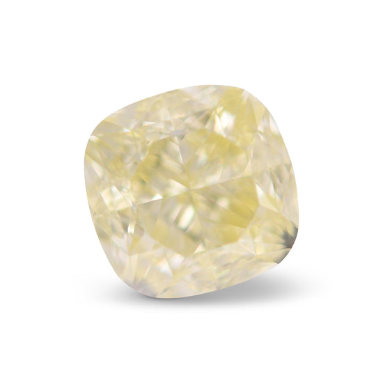 2.01 Carat Light Yellow Cushion Diamond VVS2 GIA
