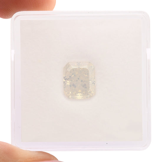2.02 Carat Fancy White Radiant Diamond I2 GIA