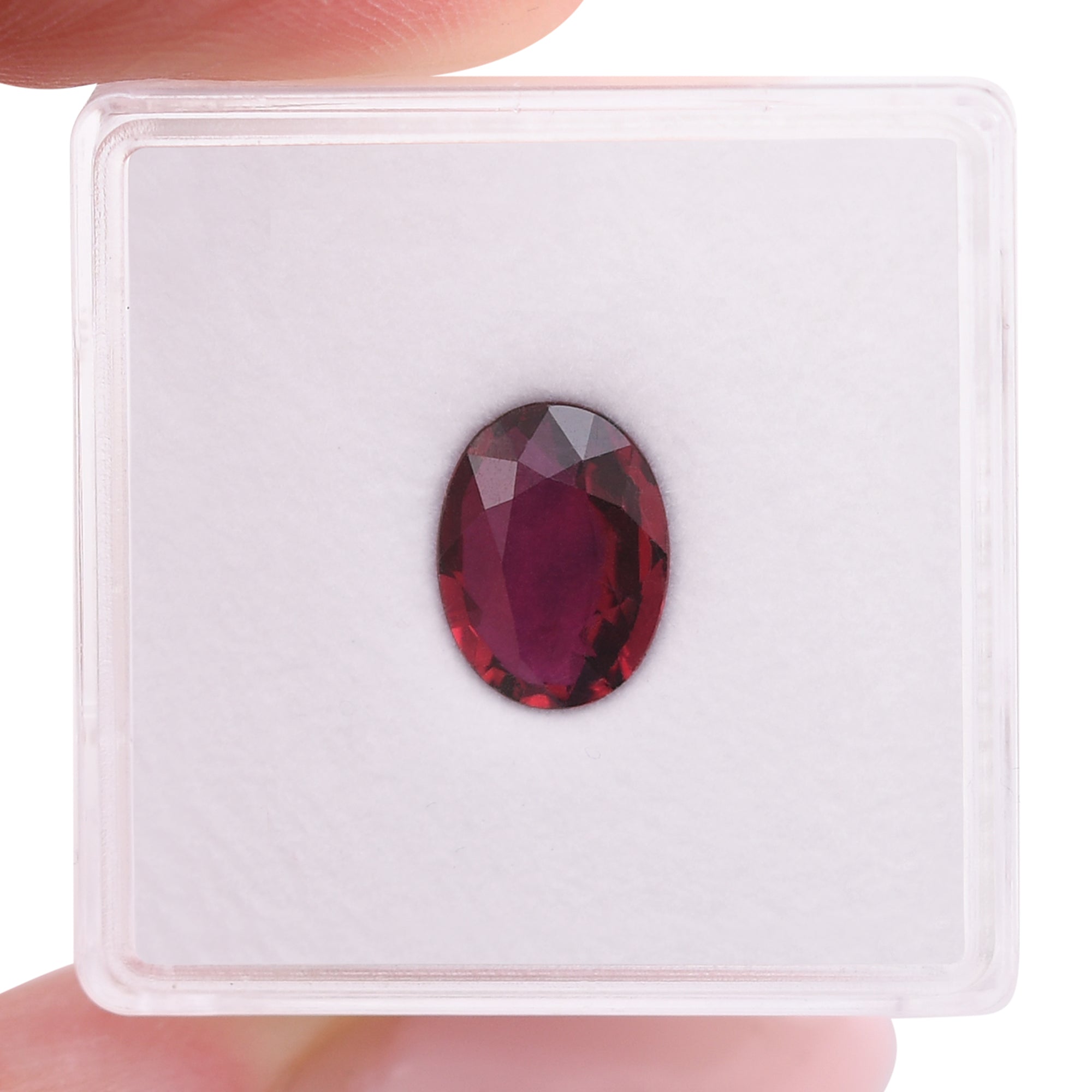 2.02 Carat Red MOZAMBICAN Oval Ruby GRS & AGL No Heat | LEIBISH