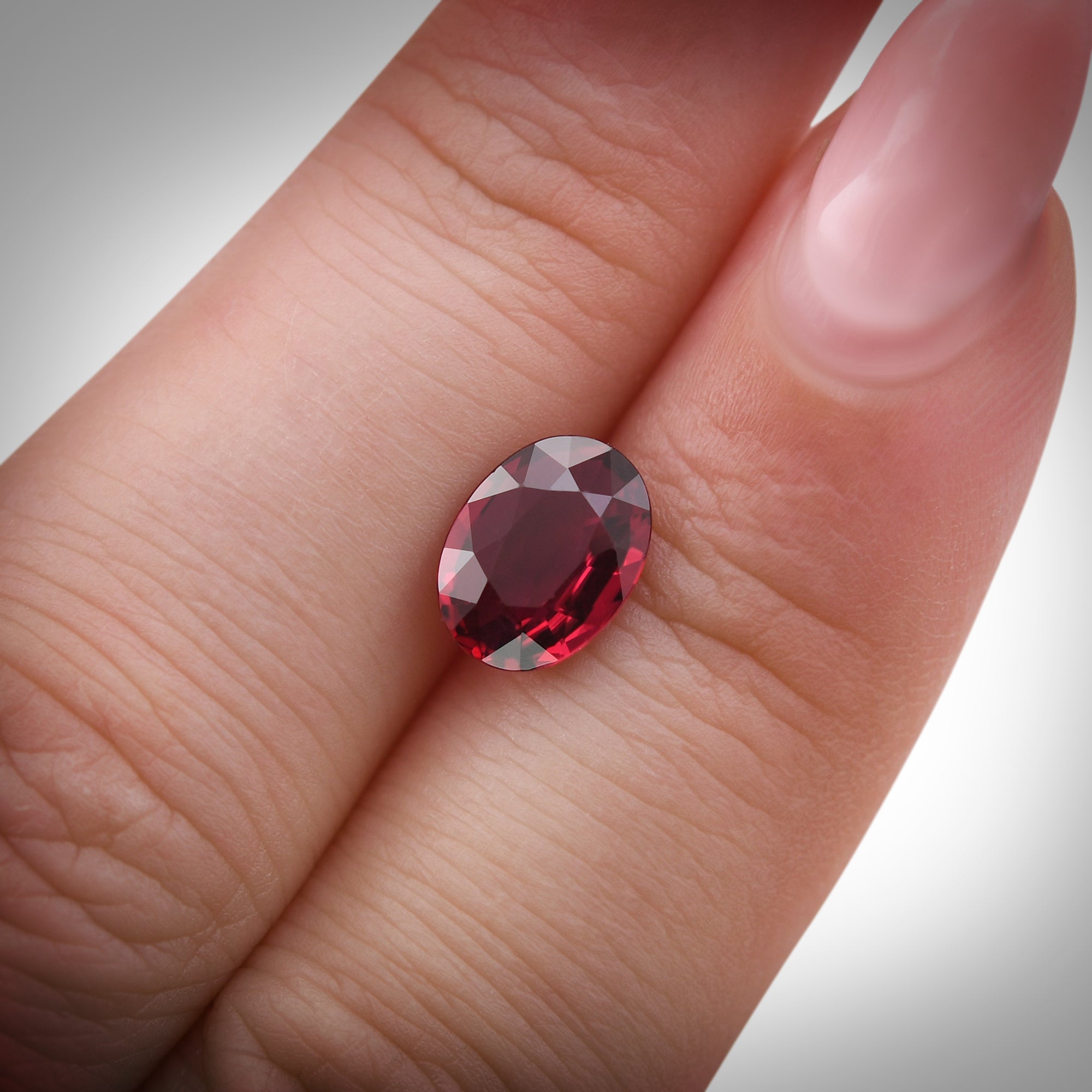 2.02 Carat Red MOZAMBICAN Oval Ruby GRS & AGL No Heat | LEIBISH
