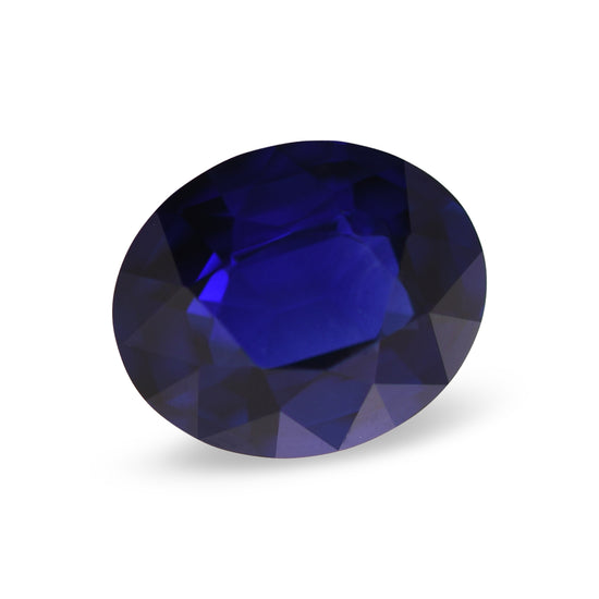 2.03 Karat blauer srilankischer ovaler Saphir