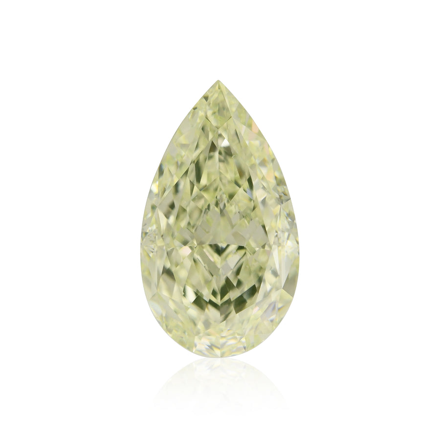 ألماسة كمثرى 2.04 قيراط بلون Fancy Light Yellow Green بدرجة VS2 من GIA