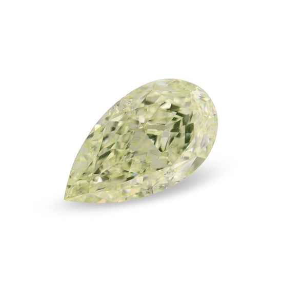 2.04 Carat Fancy Light Yellow Green Pear Diamond VS2 GIA
