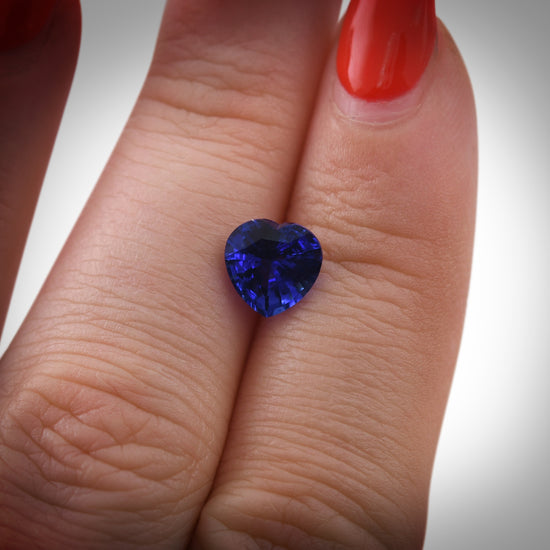 2.04 Carat Blue SRI LANKA Heart Sapphire CD