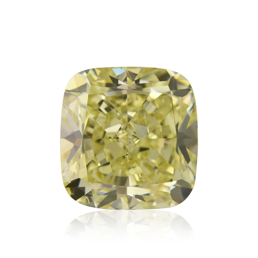 2.06 Carat Fancy Brownish Greenish Yellow Cushion Diamond VS2 GIA