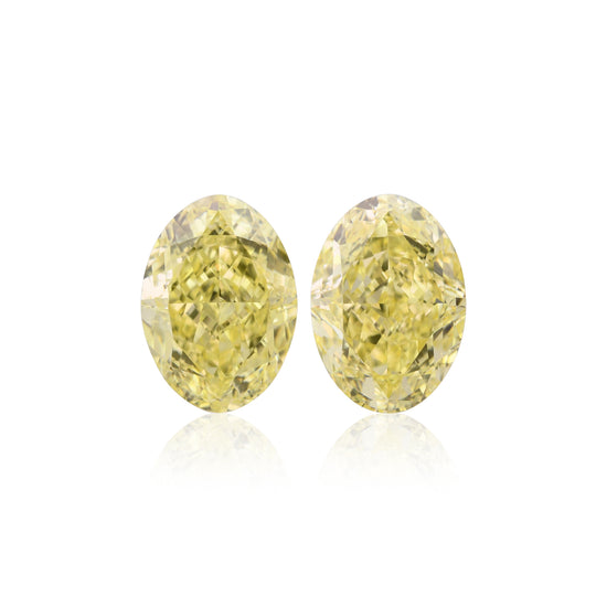 2.07 Carat Fancy Yellow Oval Diamonds VS1 GIA