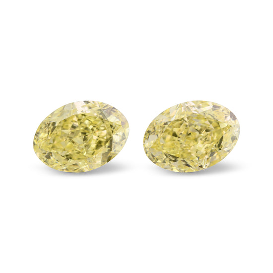 2.07 Carat Fancy Yellow Oval Diamonds VS1 GIA