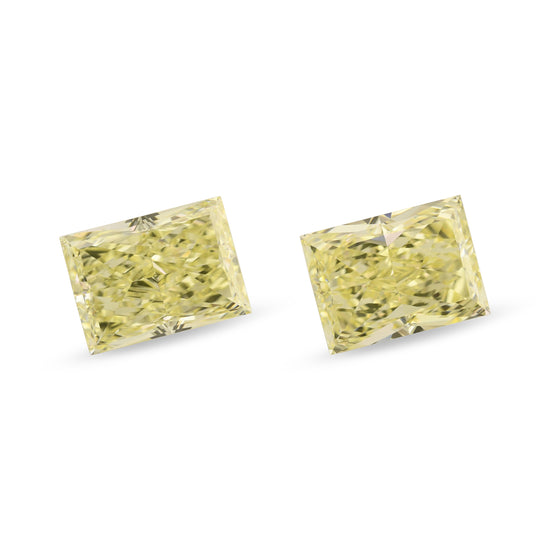 2.07 Carat Light Yellow Princess Diamonds VS2 GIA