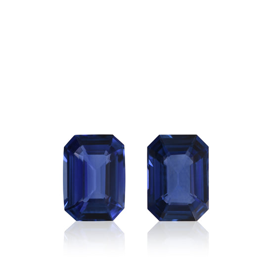 2.08 Carat Blue SRI LANKAN Emerald Sapphires Pair