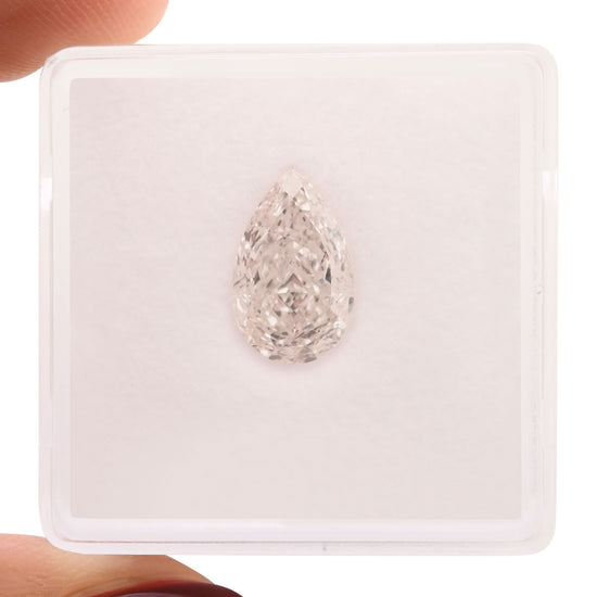 2.13 Carat Light Pink Pear Diamond VVS1 GIA
