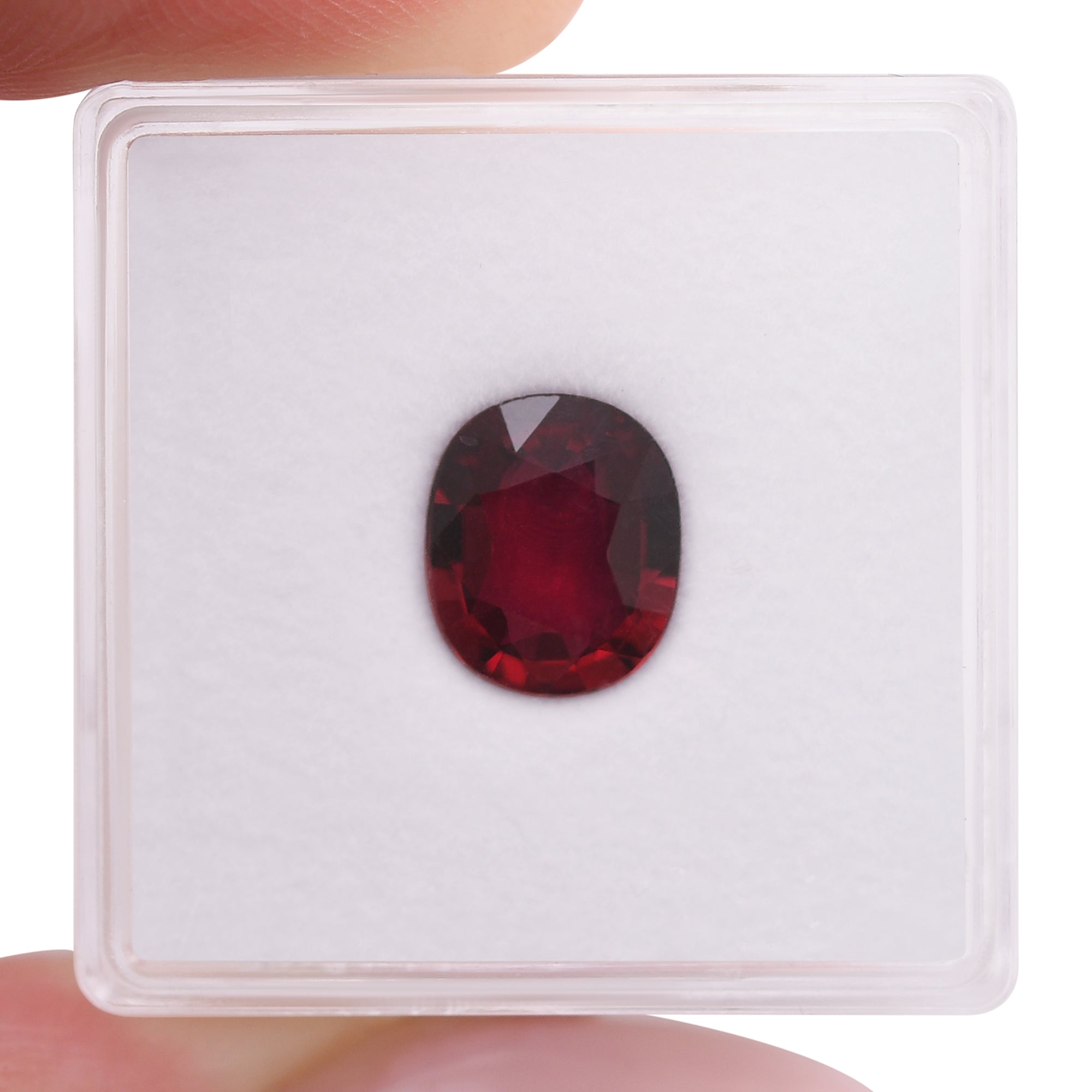 2.13 Carat Red MOZAMBICAN Oval Ruby AGL & GRS No Heat | LEIBISH