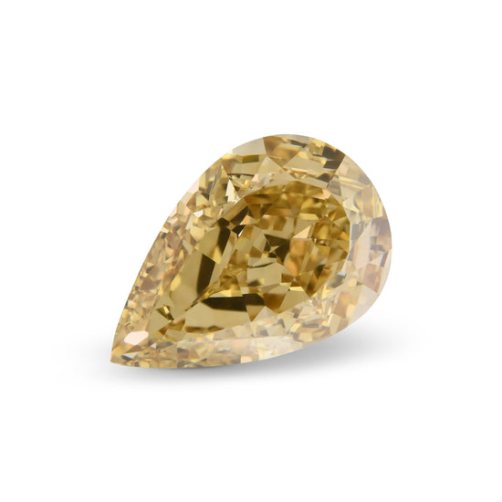 2.14 Carat Fancy Deep Brownish Yellow Pear Diamond VS2 GIA