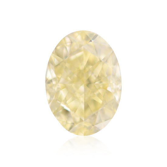 2.15 Carat Fancy Light Yellow Oval Diamond IF GIA