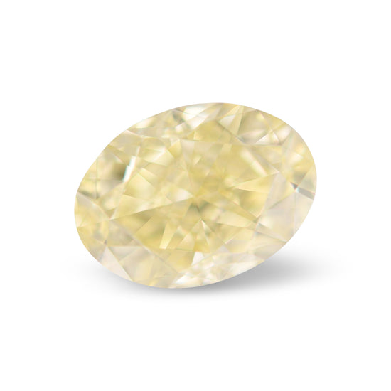 2.15 Carat Fancy Light Yellow Oval Diamond IF GIA