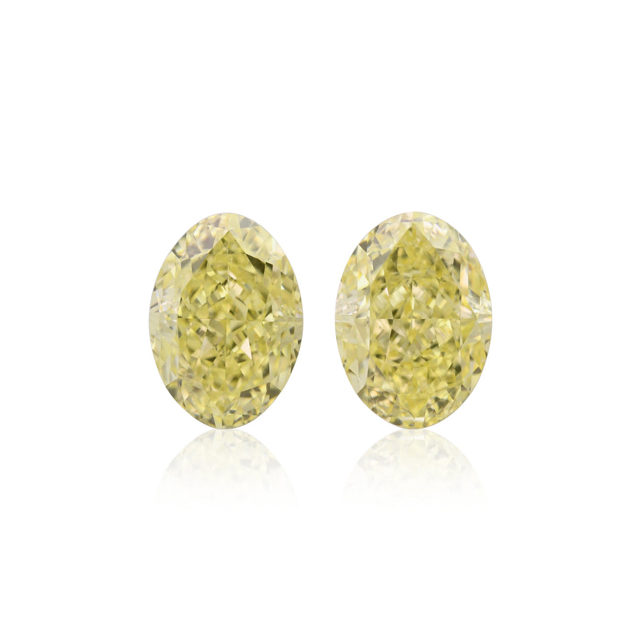 2.17 Carat Fancy Yellow Oval Diamonds VS2 GIA