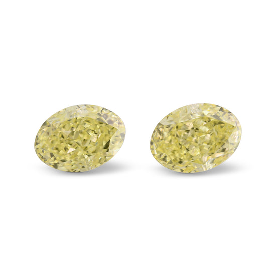 2.17 Carat Fancy Yellow Oval Diamonds VS2 GIA