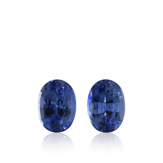 2,24 Karat blaue ovale Saphire aus SRI LANKA Paar