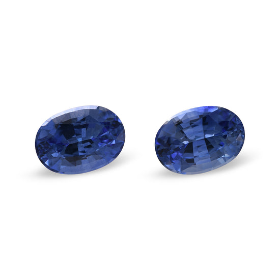 2,24 Karat blaue ovale Saphire aus SRI LANKA Paar