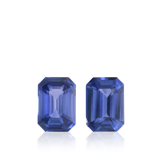 2.25 Carat Blue SRI LANKAN Emerald Sapphires Pair