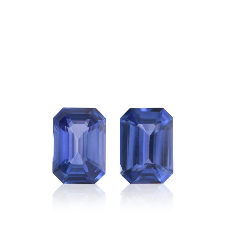 2.25 Carat Blue SRI LANKAN Emerald Sapphires Pair