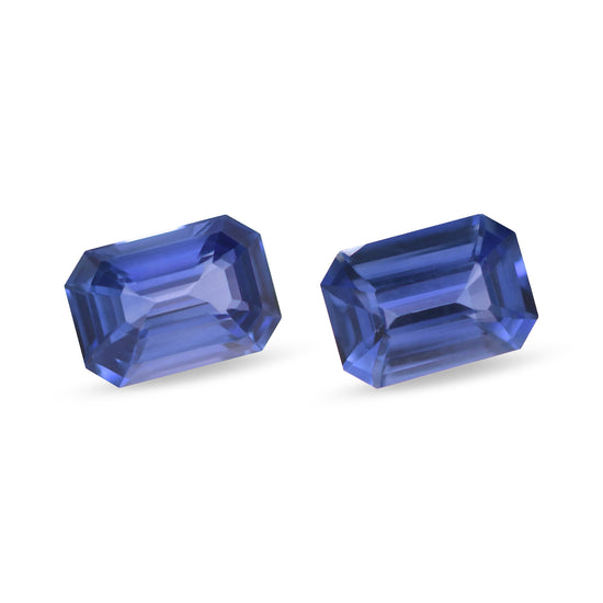 2.25 Carat Blue SRI LANKAN Emerald Sapphires Pair