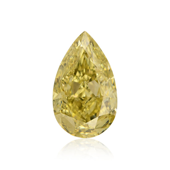 2,27 Karat Fancy Brownish Greenish Yellow Pear Diamant VS1 GIA