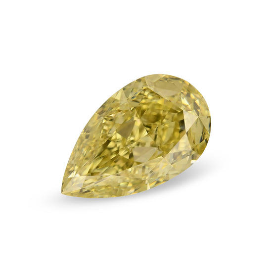 2.27 Carat Fancy Brownish Greenish Yellow Pear Diamond VS1 GIA