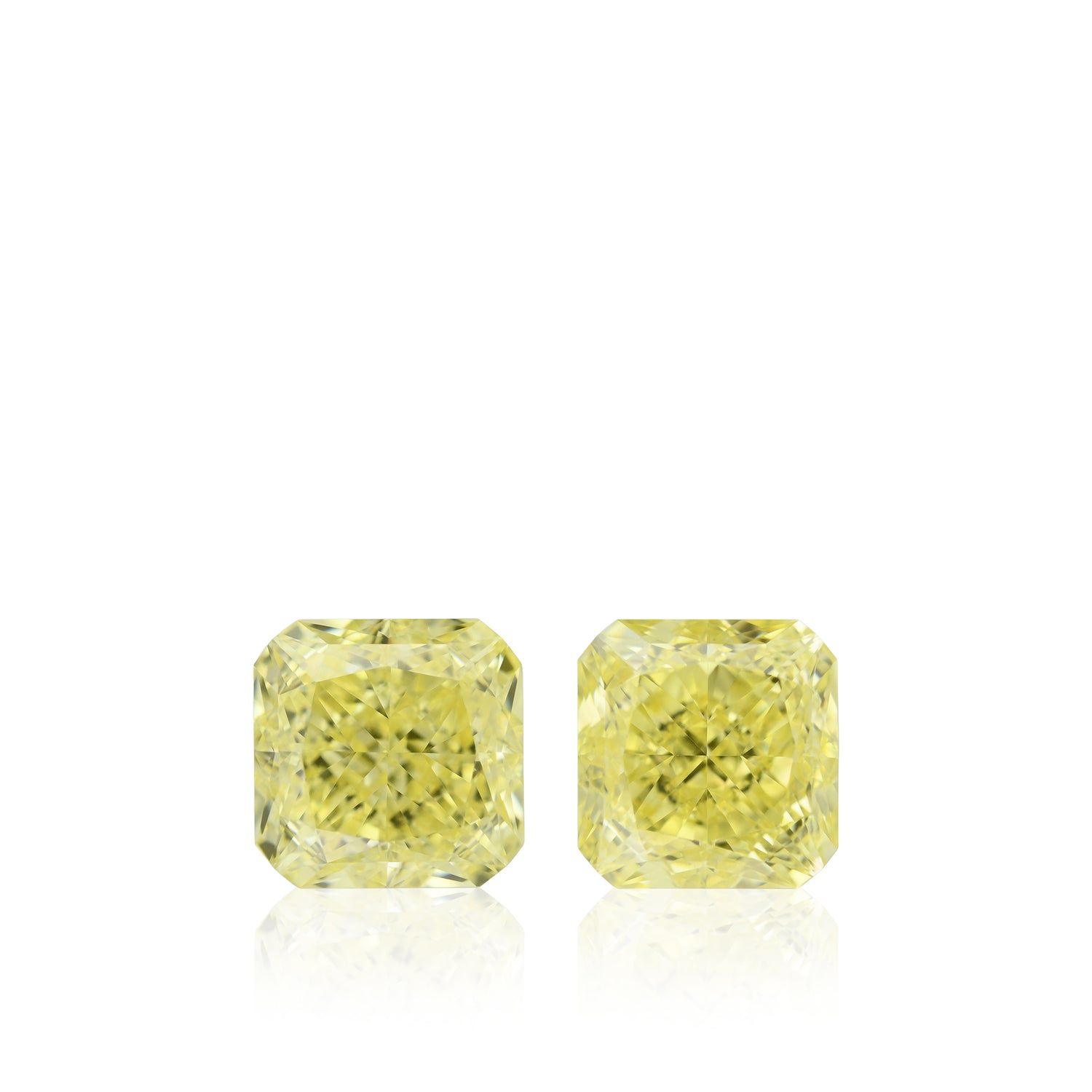 2.29 Carat Fancy Yellow Radiant Diamonds VVS2 GIA