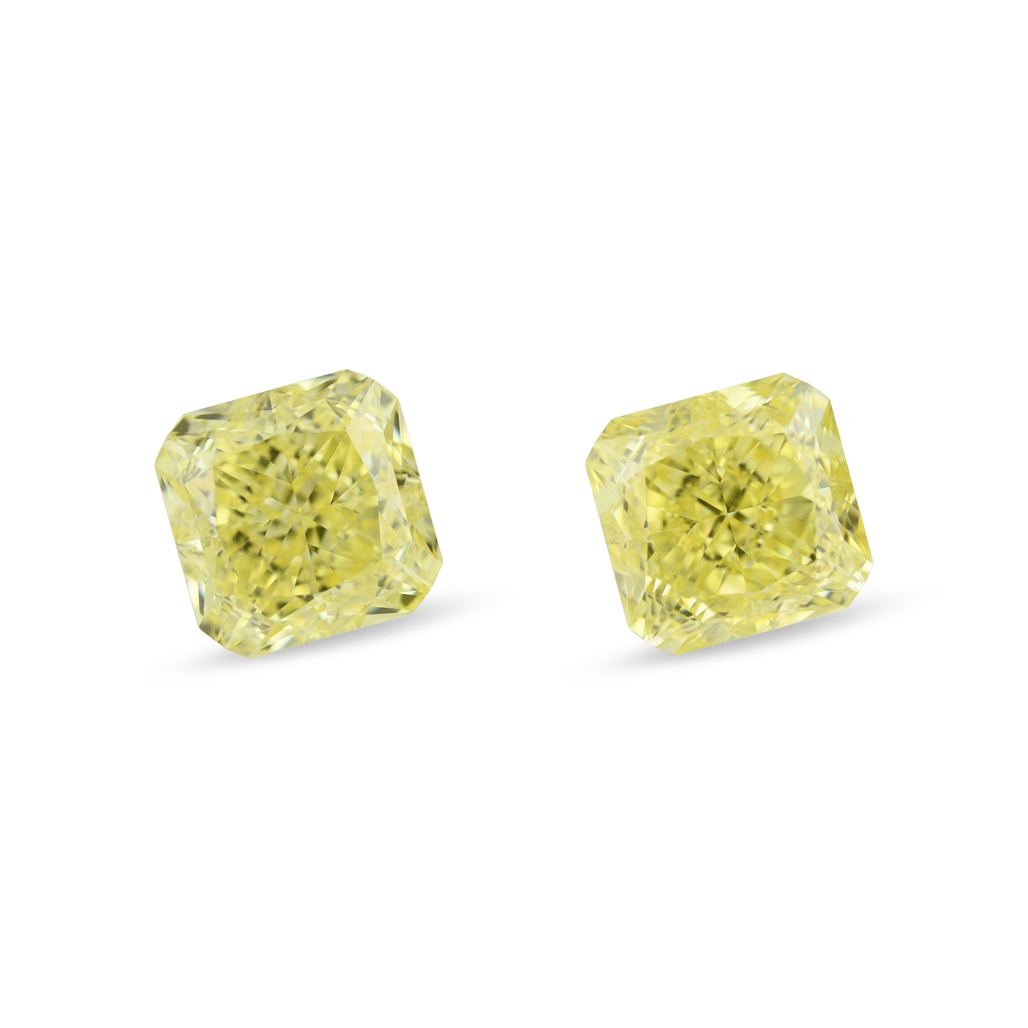2.29 Carat Fancy Yellow Radiant Diamonds VVS2 GIA