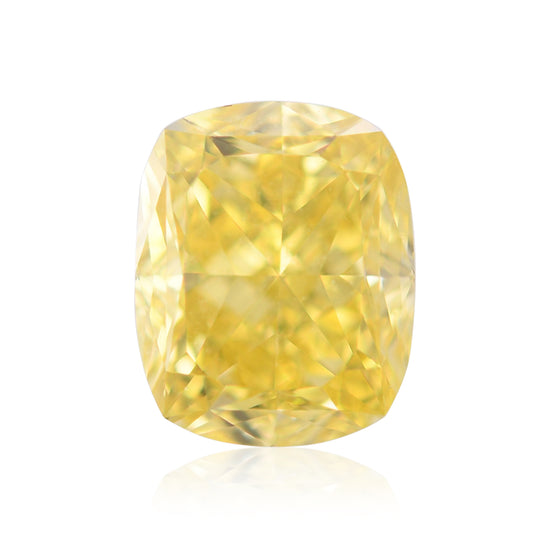 2.32 Carat Fancy Intense Yellow Cushion Diamond VS2 GIA