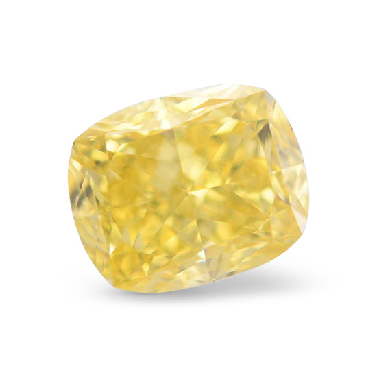 2.32 Carat Fancy Intense Yellow Cushion Diamond VS2 GIA