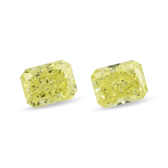 2.38 Carat Fancy Intense Yellow Radiant Diamonds VS2 GIA