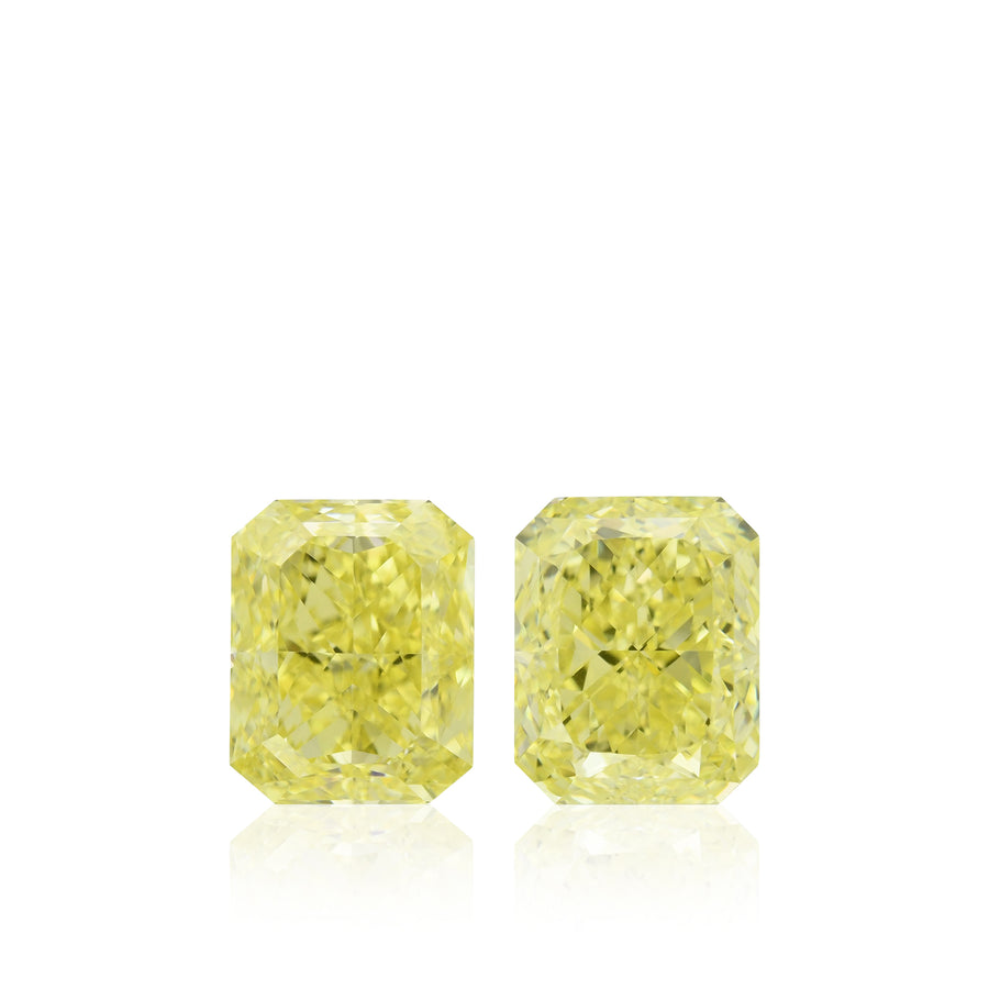2.41 Carat Fancy Intense Yellow Radiant Diamonds VS1 GIA