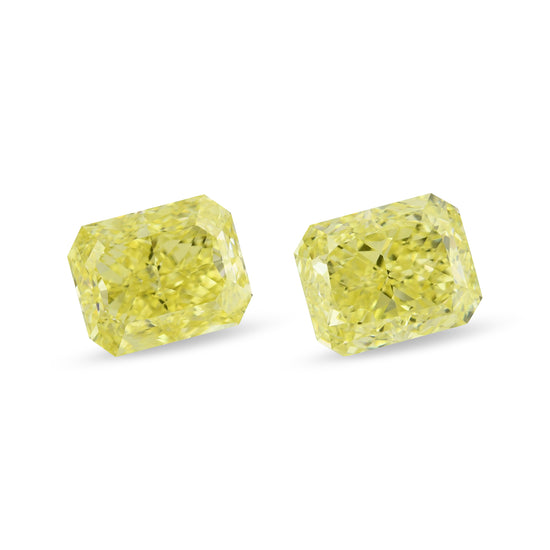 2.41 Carat Fancy Intense Yellow Radiant Diamonds VS1 GIA