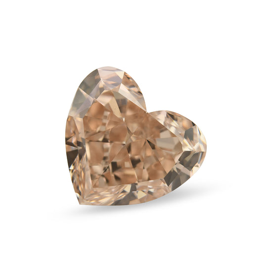 2.43 Carat Fancy Pink Brown Heart Diamond VVS2 GIA