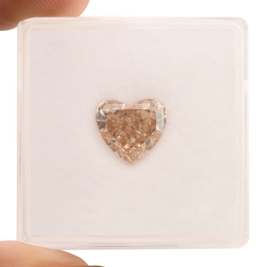 2.43 Carat Fancy Pink Brown Heart Diamond VVS2 GIA