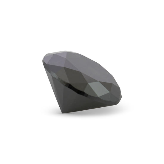 2.45 Carat Fancy Black Round Diamond GIA