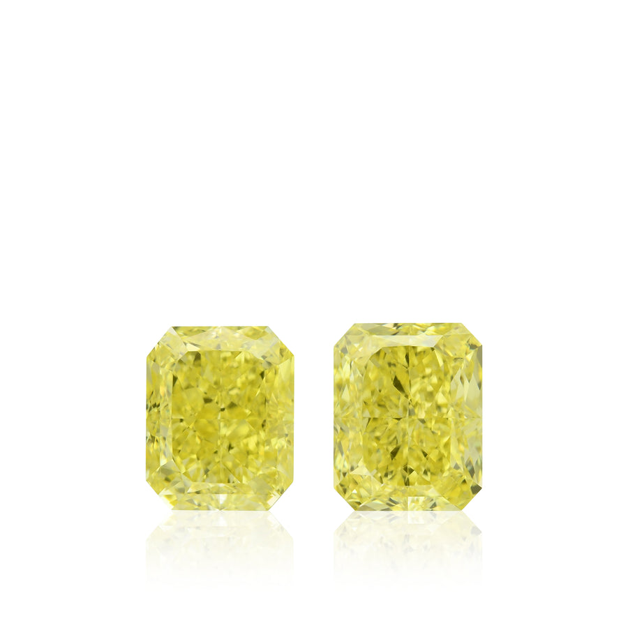 2.46 Carat Fancy Intense Yellow Radiant Diamonds VS1 GIA
