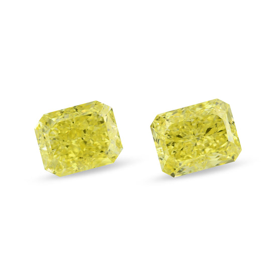 2.46 Carat Fancy Intense Yellow Radiant Diamonds VS1 GIA