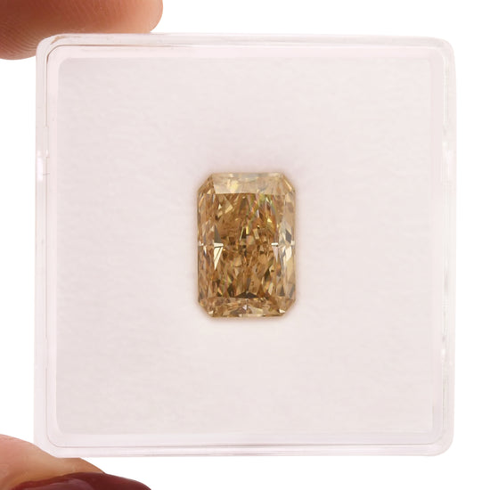 2.51 Carat Fancy Yellow Brown Radiant Diamond VS1 GIA