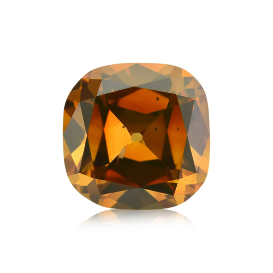 2.60 Carat Fancy Deep Brown Orange Cushion Diamond SI2 GIA