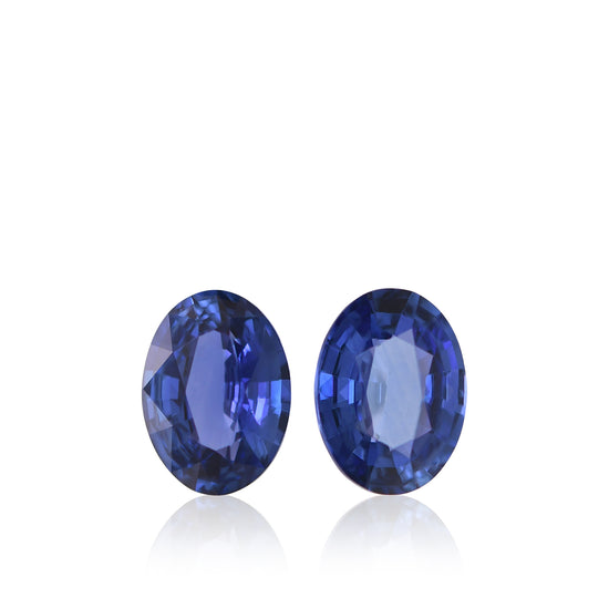 2.67 Karat Blaue SRI LANKA Ovale Saphire Paar
