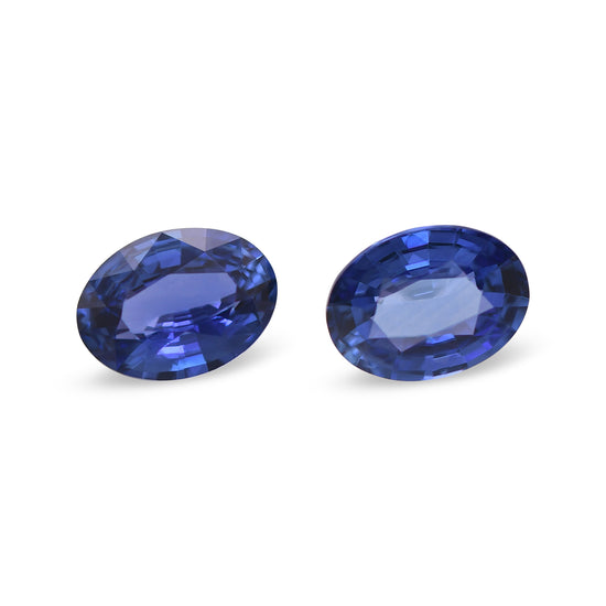 2.67 Karat Blaue SRI LANKA Ovale Saphire Paar